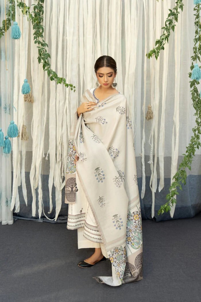 URGE - 3PC LAWN EMBROIDERED SHIRT WITH PRINTED DUPATTA-317 (2) URGE - 3PC LAWN EMBROIDERED SHIRT WITH PRINTED DUPATTA-317 - Image 8