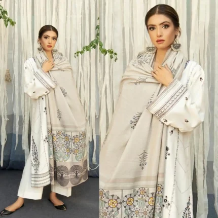 URGE - 3PC LAWN EMBROIDERED SHIRT WITH PRINTED DUPATTA-317