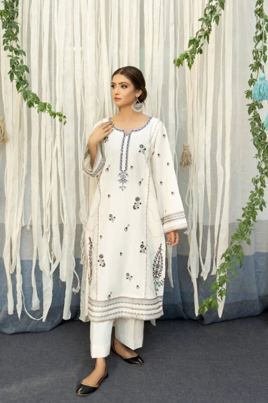 Shop with Namra is offering URGE 3PC LAWN EMBROIDERED SHIRT WITH PRINTED DUPATTA 317 5 in latest clothing collection 2024