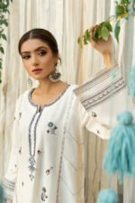 URGE - 3PC LAWN EMBROIDERED SHIRT WITH PRINTED DUPATTA-317 - Image 4
