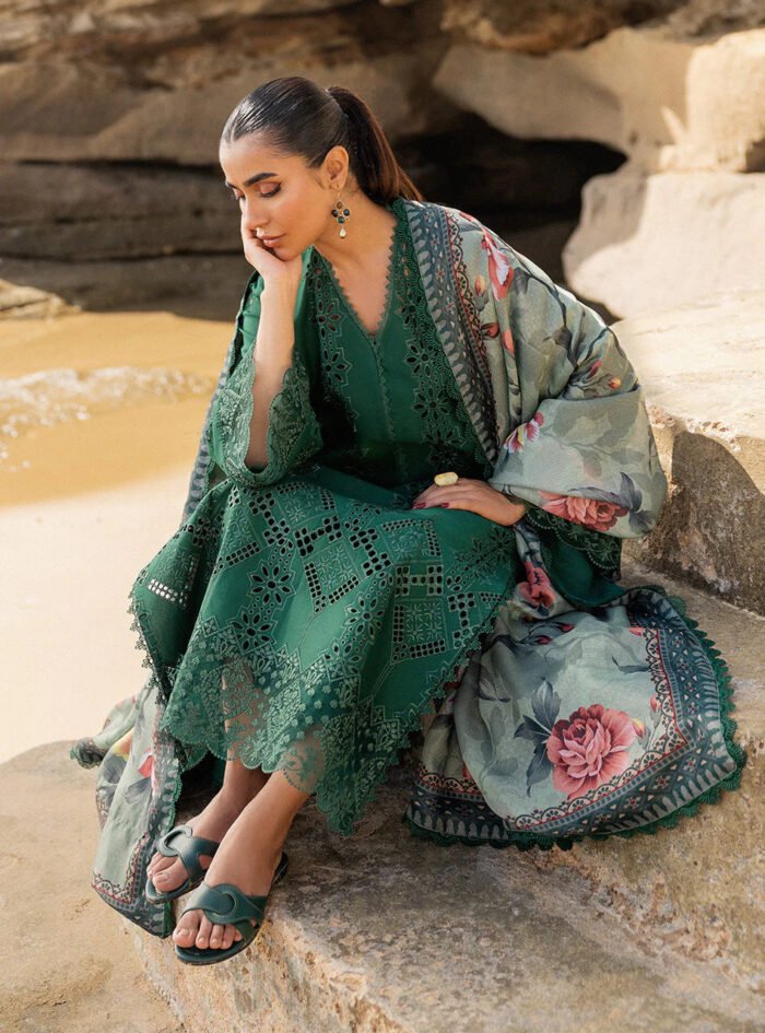 ZAINAB CHOTTANI 3PC Luxury Lawn Chikankri Embroidered With Printed Dupatta-453 - Image 7