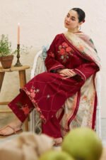ZARA SHAHJAHAN 3PC Lawn Chikankari Embroidered Shirt With Printed Dupatta-425 - Image 5