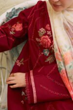 ZARA SHAHJAHAN 3PC Lawn Chikankari Embroidered Shirt With Printed Dupatta-425 - Image 6