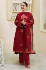 ZARA SHAHJAHAN 3PC Lawn Chikankari Embroidered Shirt With Printed Dupatta-425 - Image 7
