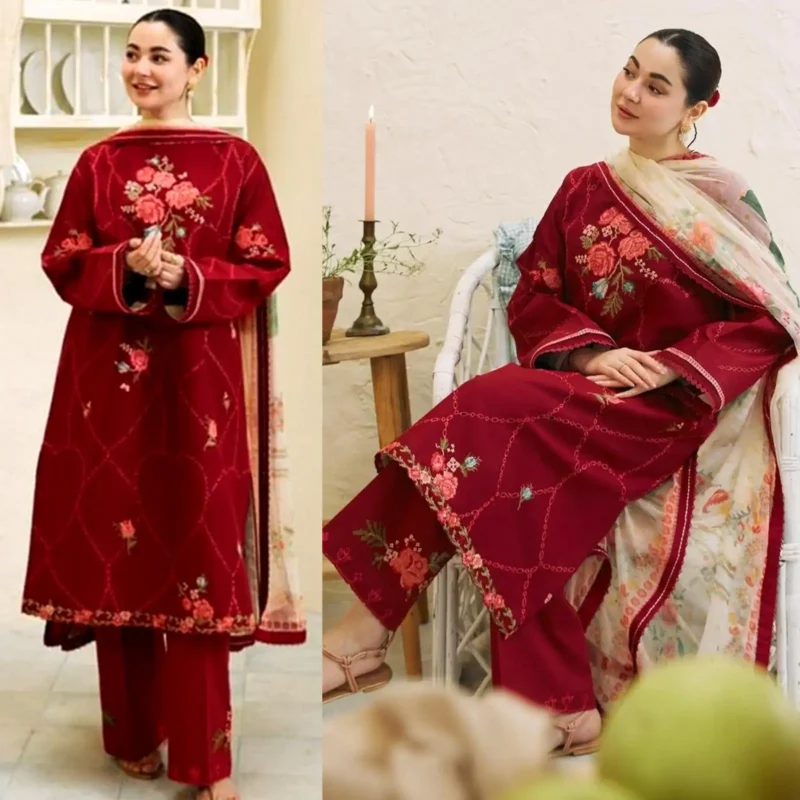 Shop with Namra is offering ZARA SHAHJAHAN 3PC Lawn Chikankari Embroidered Shirt With Printed Dupatta 425 in latest clothing collection 2024