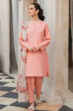 ZIVA 3PC LAWN EMBROIDERED SHIRT WITH PRINTED DUPATTA-333 - Image 3