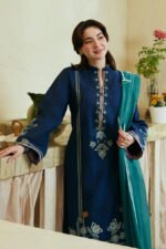 Zara Shahjahan Lawn 3PC Embroidered With Printed Dupatta-370 - Image 4