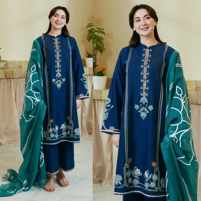 Zara Shahjahan Lawn 3PC Embroidered With Printed Dupatta-370 - Image 1