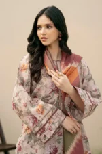 BAROQUE 3PC Lawn Printed Shirt With Voile Printed Dupatta-762 - Image 2