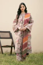 BAROQUE 3PC Lawn Printed Shirt With Voile Printed Dupatta-762 - Image 3