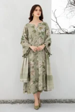 BAROQUE 3PC Lawn Printed Shirt With Voile Printed Dupatta-763 - Image 2