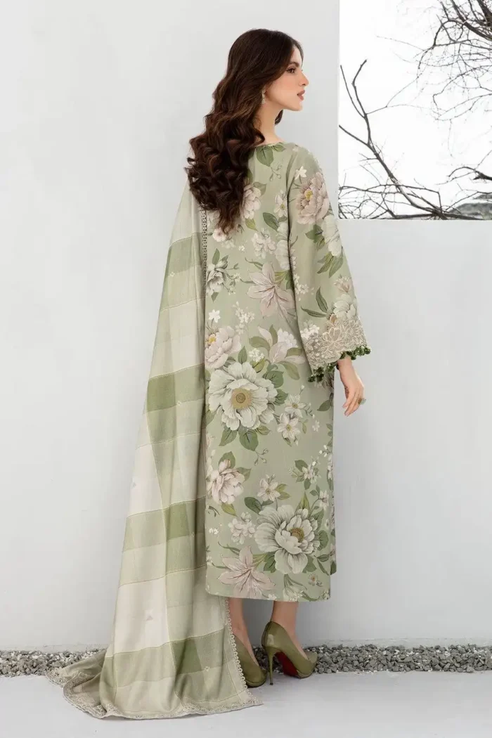 BAROQUE 3PC Lawn Printed Shirt With Voile Printed Dupatta-763 - Image 5