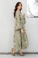 BAROQUE 3PC Lawn Printed Shirt With Voile Printed Dupatta-763 - Image 6
