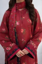 BAROQUE 3PC Lawn Printed Shirt With Voile Printed Dupatta-765 - Image 6