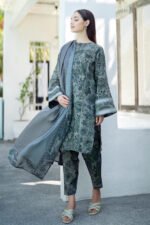 BAROQUE 3PC Lawn Printed Shirt With Voile Printed Dupatta-781 - Image 6