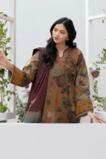 BAROQUE 3PC Lawn Printed Shirt With Voile Printed Dupatta-784 - Image 2
