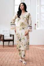 BAROQUE 3PC Lawn Printed Shirt With Voile Printed Dupatta-785 - Image 6