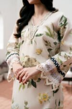 BAROQUE 3PC Lawn Printed Shirt With Voile Printed Dupatta-785 - Image 5