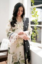 BAROQUE 3PC Lawn Printed Shirt With Voile Printed Dupatta-785 - Image 3