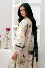 BAROQUE 3PC Lawn Printed Shirt With Voile Printed Dupatta-785 - Image 2