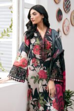 BAROQUE 3PC Lawn Printed Shirt With Voile Printed Dupatta-786 - Image 2