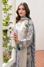 BAROQUE 3PC Lawn Printed Shirt With Voile Printed Dupatta-787 - Image 4