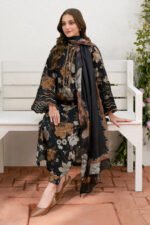 BAROQUE 3PC Lawn Printed Shirt With Voile Printed Dupatta-788 - Image 5