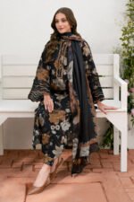 BAROQUE 3PC Lawn Printed Shirt With Voile Printed Dupatta-788 - Image 4
