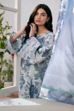 BAROQUE 3PC Lawn Printed Shirt With Voile Printed Dupatta-789 - Image 6