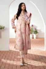 BAROQUE 3PC Lawn Printed Shirt With Voile Printed Dupatta-790 - Image 7