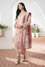 BAROQUE 3PC Lawn Printed Shirt With Voile Printed Dupatta-790 - Image 6