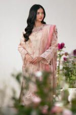 BAROQUE 3PC Lawn Printed Shirt With Voile Printed Dupatta-790 - Image 4