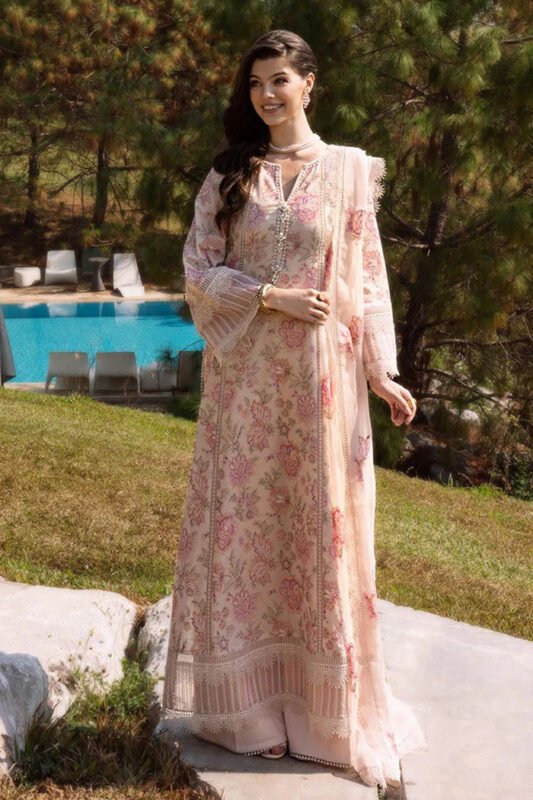 Shop with Namra is offering Bareeze Lawn 3PC Embroidered With Chiffon Embroidered Dupatta 447 1 in latest clothing collection 2024