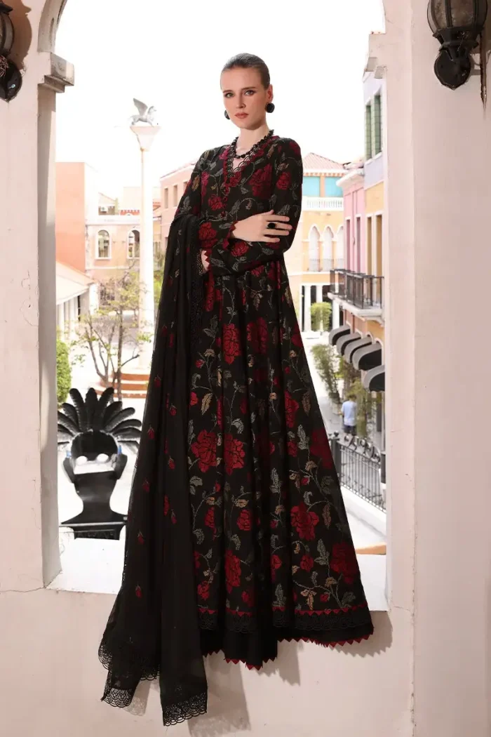 Bareeze Lawn 3PC Embroidered With Chiffon Embroidered Dupatta-510 - Image 4