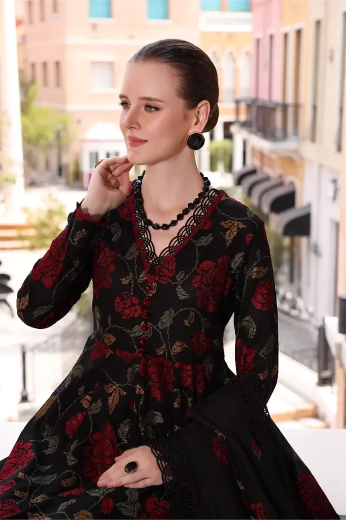 Bareeze Lawn 3PC Embroidered With Chiffon Embroidered Dupatta-510 - Image 3