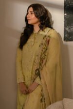 CROSS STITCH 3PC Lawn Chikenkari Embroidered Shirt With Printed Dupatta-479 - Image 7