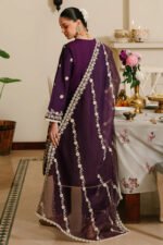 CROSS STITCH 3PC Lawn Embroidered With Organza Embroidered Dupatta-468 - Image 3