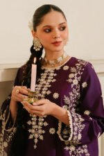 CROSS STITCH 3PC Lawn Embroidered With Organza Embroidered Dupatta-468 - Image 6