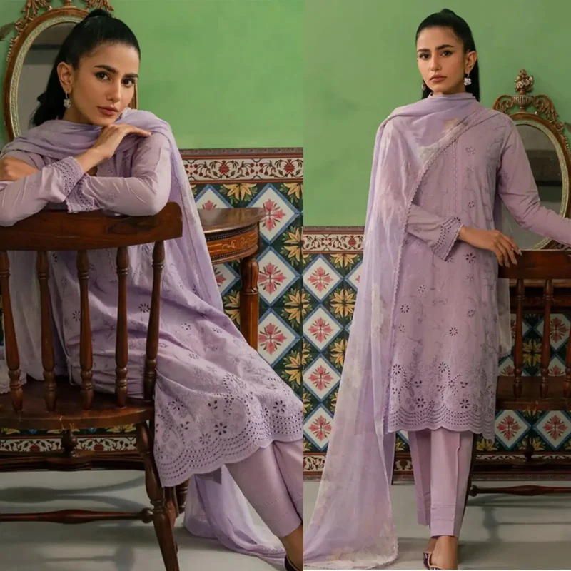 Shop with Namra is offering CROSS STITCH LAWN 3PC EMBROIDERED WITH PRINTED DUPATTA 474 in latest clothing collection 2024