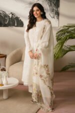 CROSS STITCH Lawn 3PC Embroidered With Organza Embroidered Dupatta-456 - Image 3