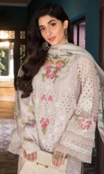 ELAF Lawn 3PC Chikankari Embroidered With Printed Dupatta-432 - Image 4