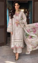 ELAF Lawn 3PC Chikankari Embroidered With Printed Dupatta-432 - Image 3