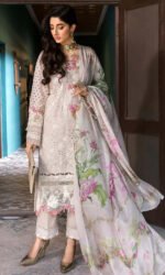 ELAF Lawn 3PC Chikankari Embroidered With Printed Dupatta-432 - Image 2