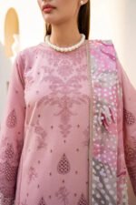JAZMIN 3PC Chekankari Lawn Embroidered With Printed Dupatta-480 - Image 2