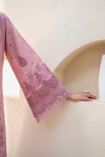 JAZMIN 3PC Chekankari Lawn Embroidered With Printed Dupatta-480 - Image 10