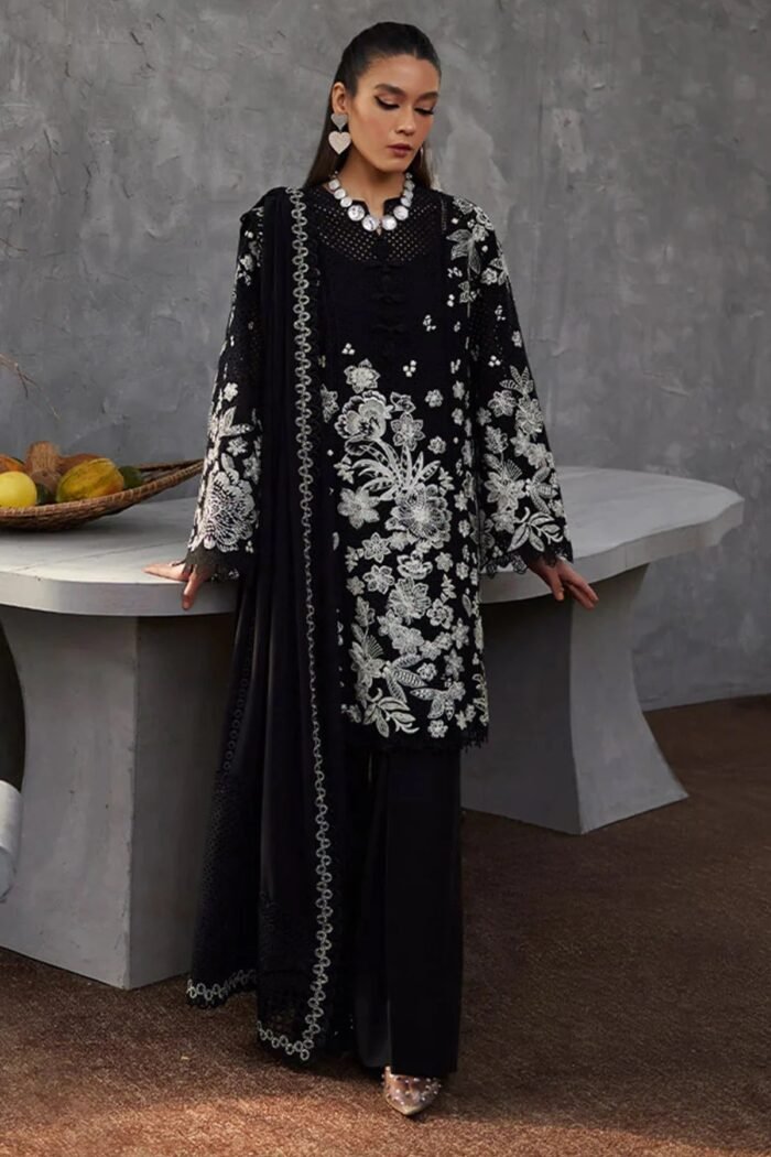 SANA YASIR 3PC LAWN EMBROIDERED SHIRT WITH CHIFFON EMBROIDERED DUPATTA-441 - Image 2