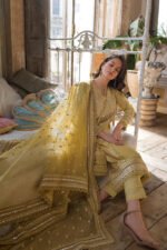 SOBIA NAZIR 3PC Lawn Embroidered With Organza Embroidered Dupatta-731 - Image 3