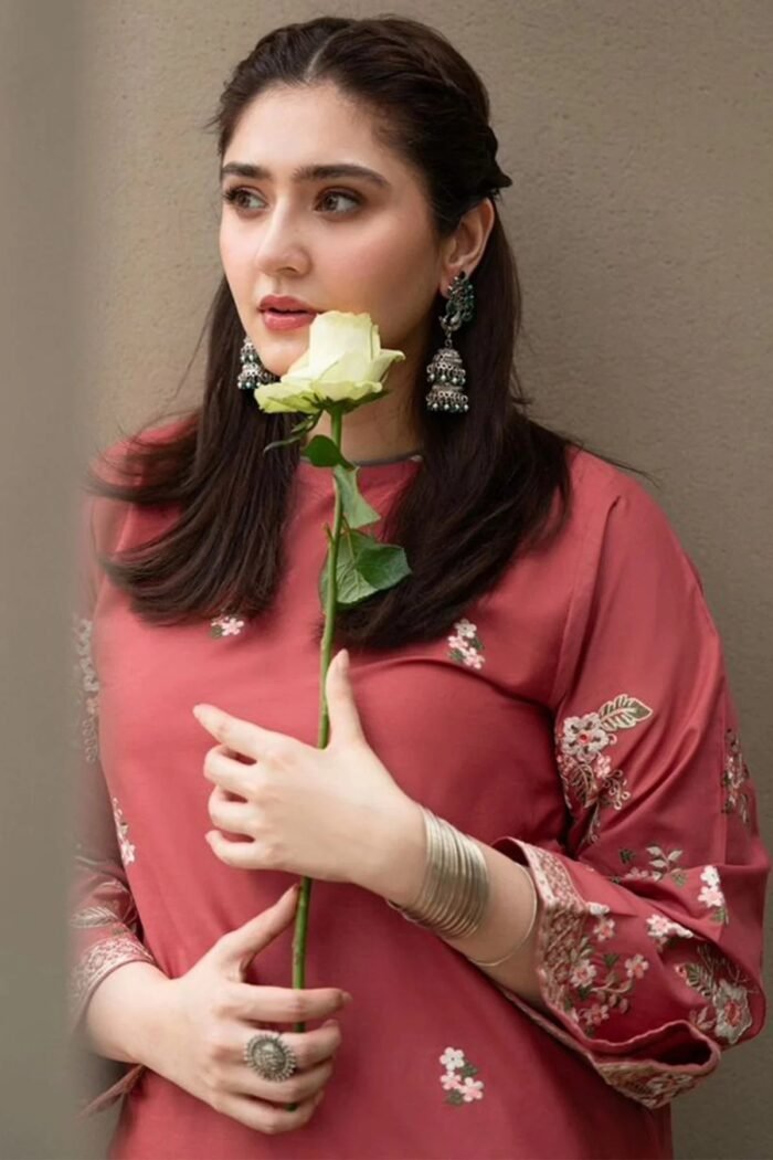 URGE 2PC LAWN EMBROIDERED SHIRT AND TROUSER-422 - Image 4