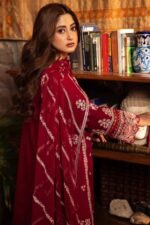 ZAHA 3PC Lawn Embroidered With Chiffon Embroidered Dupatta-452 - Image 4