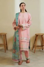 ZARA SHAHJAHAN 3PC Lawn Embroidered Shirt With Printed Dupatta-377 - Image 3